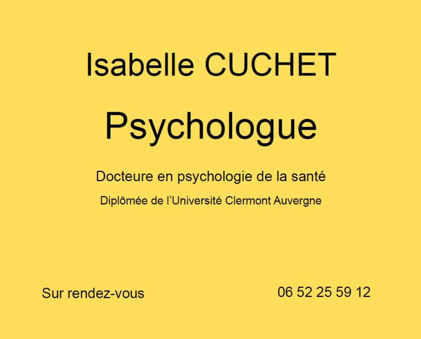 Isabelle Cuchet, Psychologue à Le Puy-En-Velay