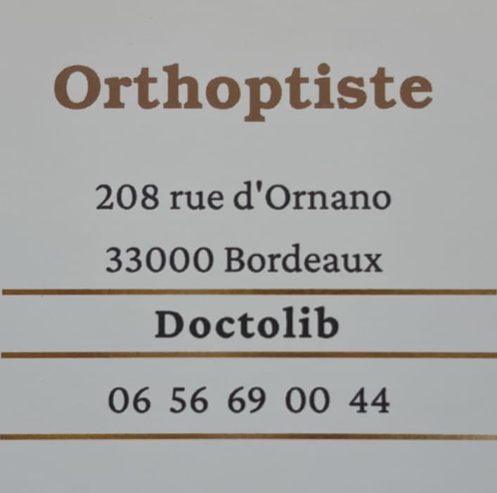 Dr Hélène Thébault, Orthoptiste à Bordeaux