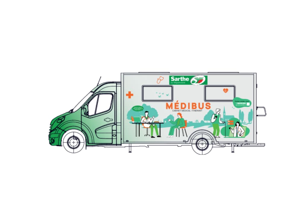 Médibus Tennie : Centre de santé itinérant - Département de la Sarthe