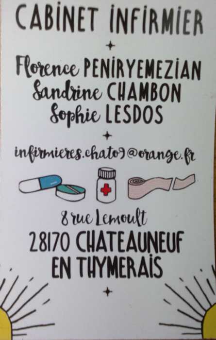 Cabinet Infirmier De Sophie Lesdos, Sandrine Chambon & Florence Peniryemezian, Infirmier à Châteauneuf-En-Thymerais