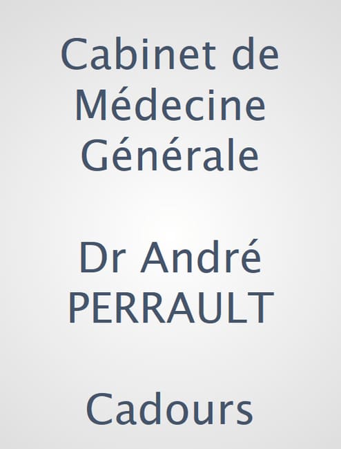 Dr ANDRE PERRAULT
