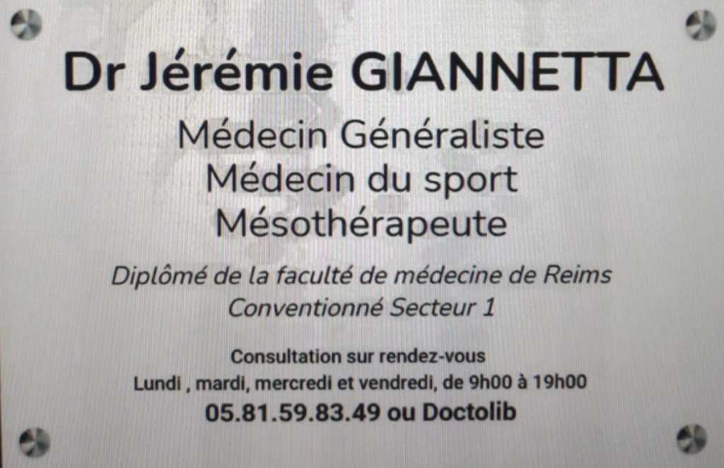 Dr Jeremie Giannetta, Médecin généraliste à Adé