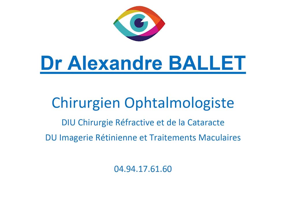 Dr Alexandre Ballet, Ophtalmologue à Fréjus