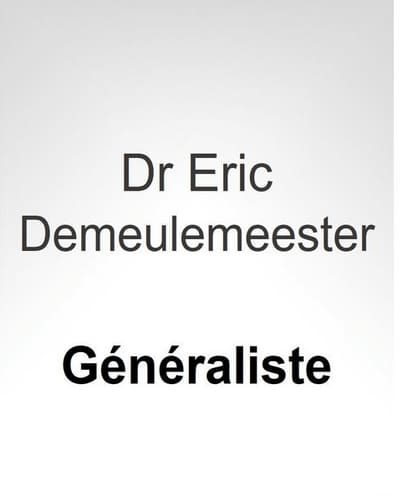 Dr Eric DEMEULEMEESTER