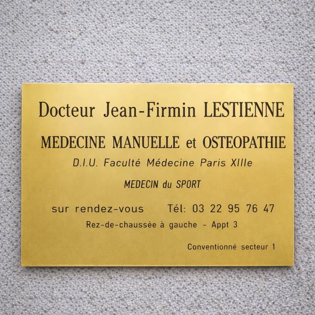 Dr Jean Firmin Lestienne, Ostéopathe à Amiens