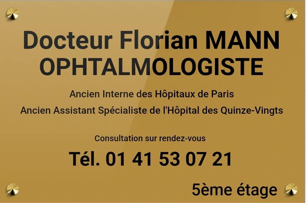 Dr Florian Mann, Ophtalmologue à Gagny