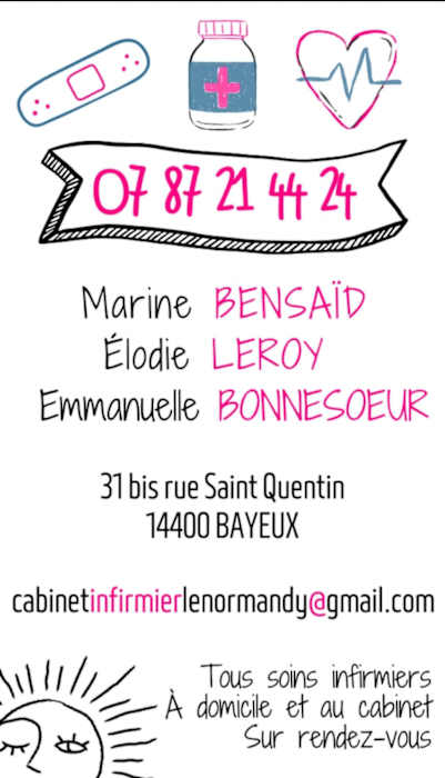 Cabinet Infirmier Elodie Leroy - Emmanuelle Bonnesoeur - Marine Bensaïd, Infirmier à Bayeux