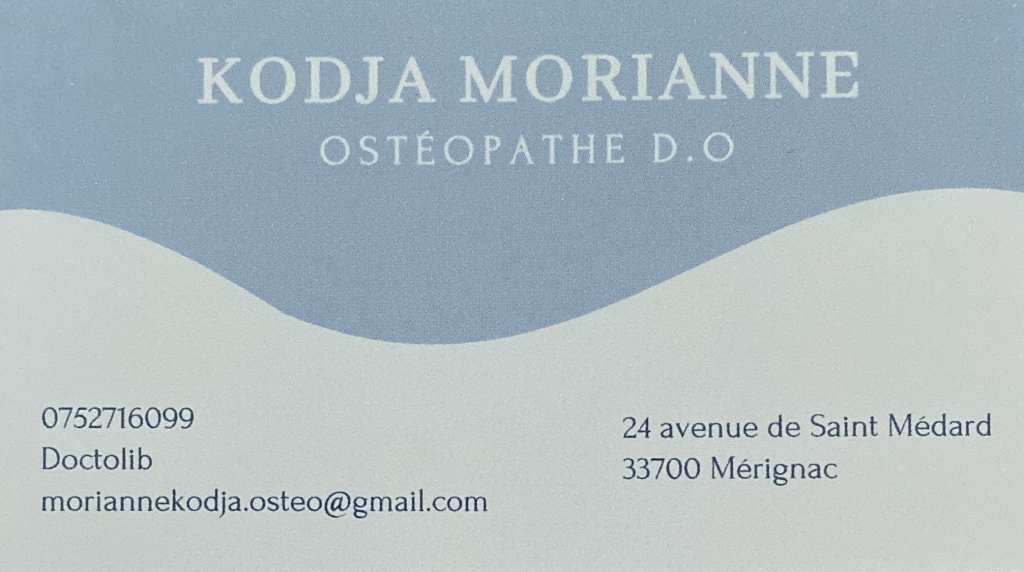Dr Morianne Kodja, Ostéopathe à Eysines