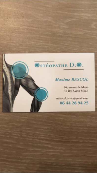 Maxime BASCOL, Ostéopathe à Saint-Malo : Prenez rendez-vous en ligne