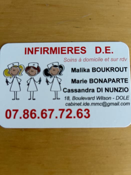 Cabinet Infirmier Dole - Malika, Marie & Cassandra, Infirmier à Dole