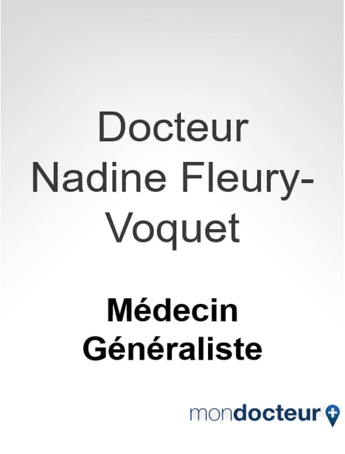 Dr Nadine FLEURY VOQUET