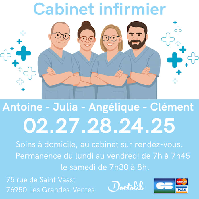 Cabinet infirmiers - Angélique, Julia, Antoine et Clément