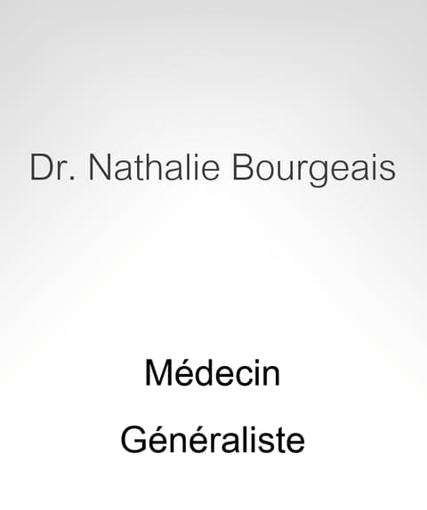 Dr Nathalie BOURGEAIS
